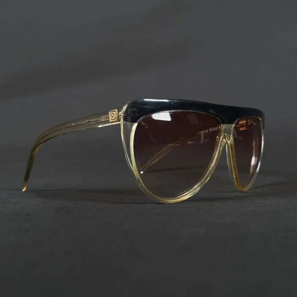 Laura Biagiotti Oversized Sunglasses Brown Gradient Lens OXSOL Italy T-107